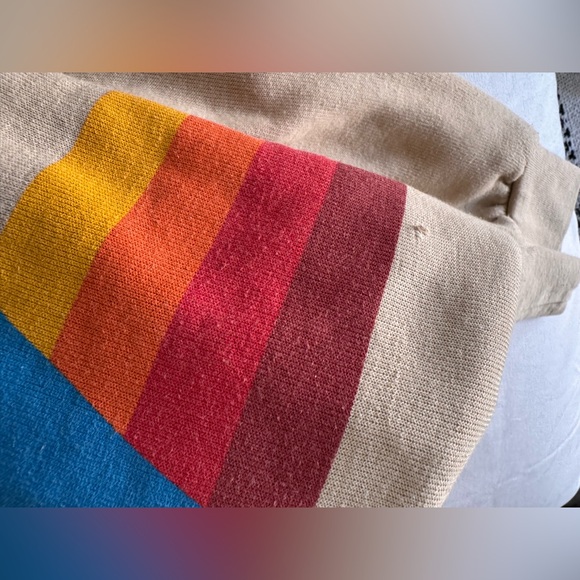 Aviator Nation Tan Hoodie with Blue and Red Accents - Picture 11 of 11